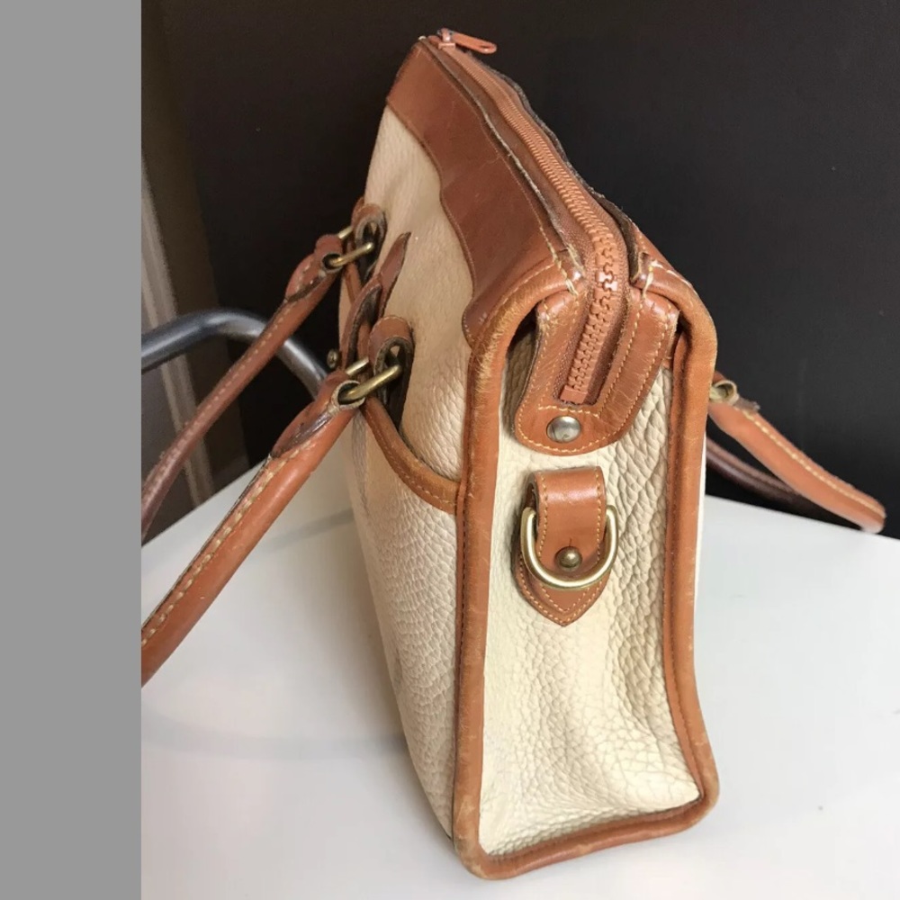 Vtg DOONEY & BOURKE Handbag Purse Ivory Cream Tan - Picture 6 of 14